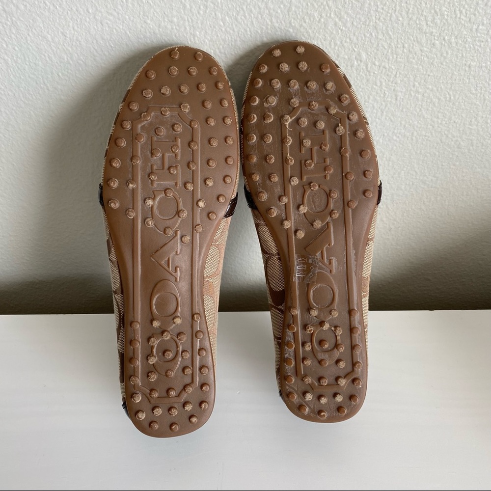 NEW Coach, Brown/Gold Signature Felisha Slip On Loafers, Size 8 - Picture 6 of 8